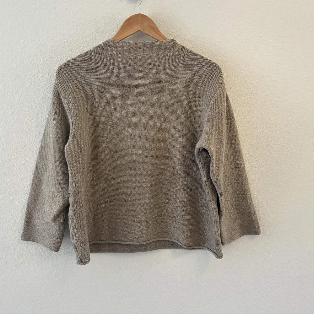Peruvian‎ Connection Pima Cotton Sweater Womens XL Beige Boat Neck Minimalist
